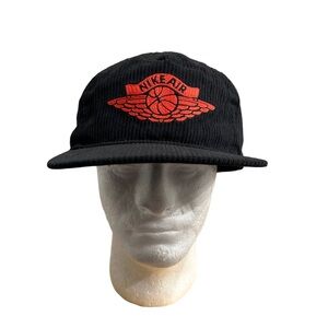 Nike Air Black Hat with Red Logo